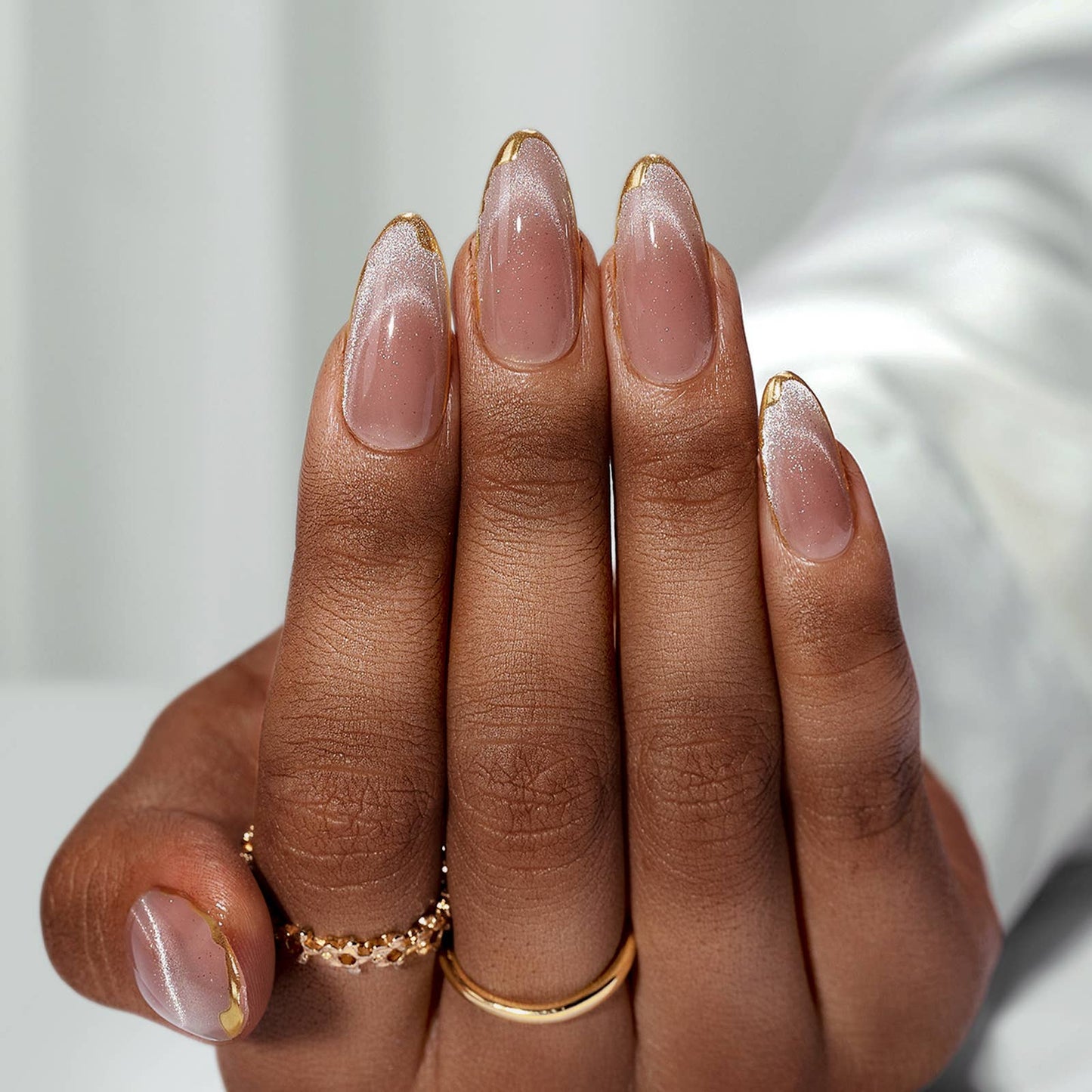 Press On Nails for Dark Skin Tone- Nude Fake Nails for Women