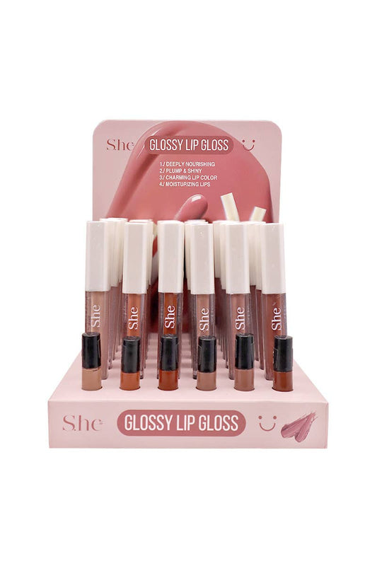 SHE LG1056 Nude Glossy Lip Gloss -