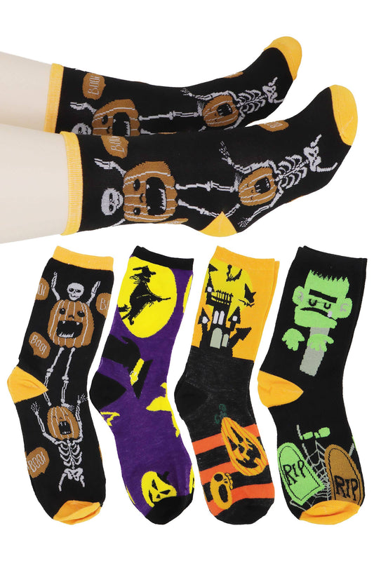 Women's Halloween Elastic Quarter Socks