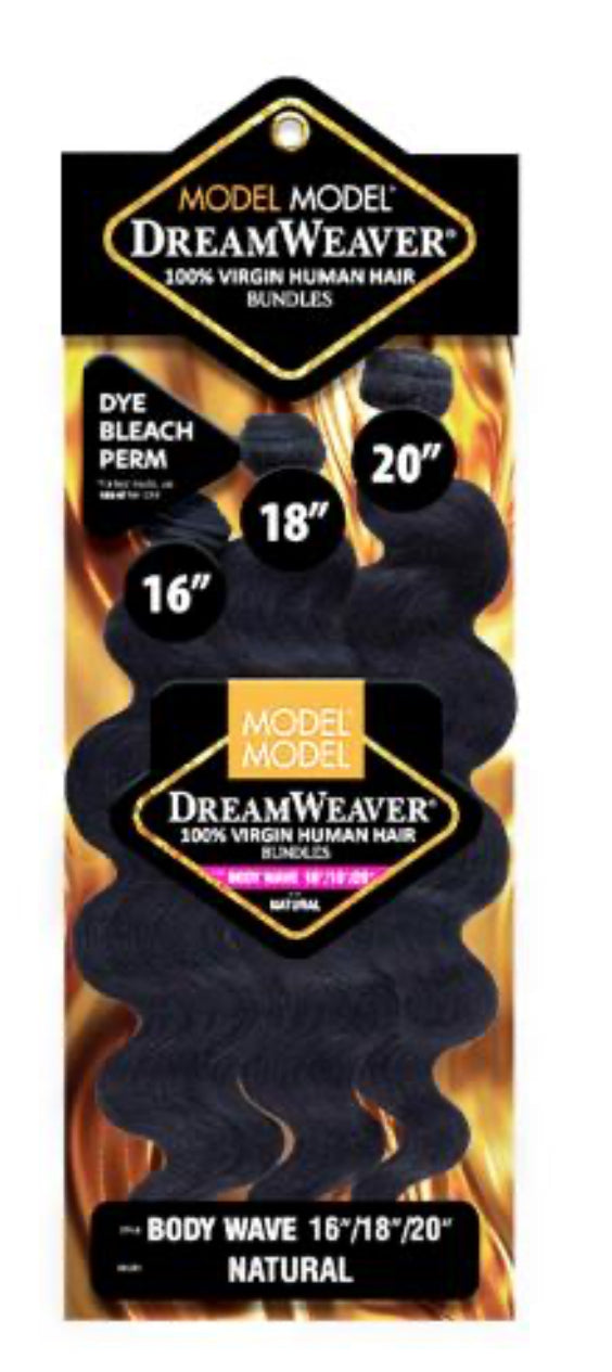 ModelModel Virgin Human Hair Weave Dream Weaver 3 Bundles Body Wave 20,22,24