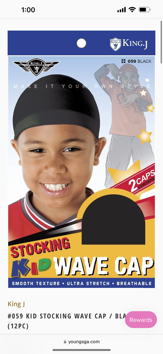 Kids wave cap
