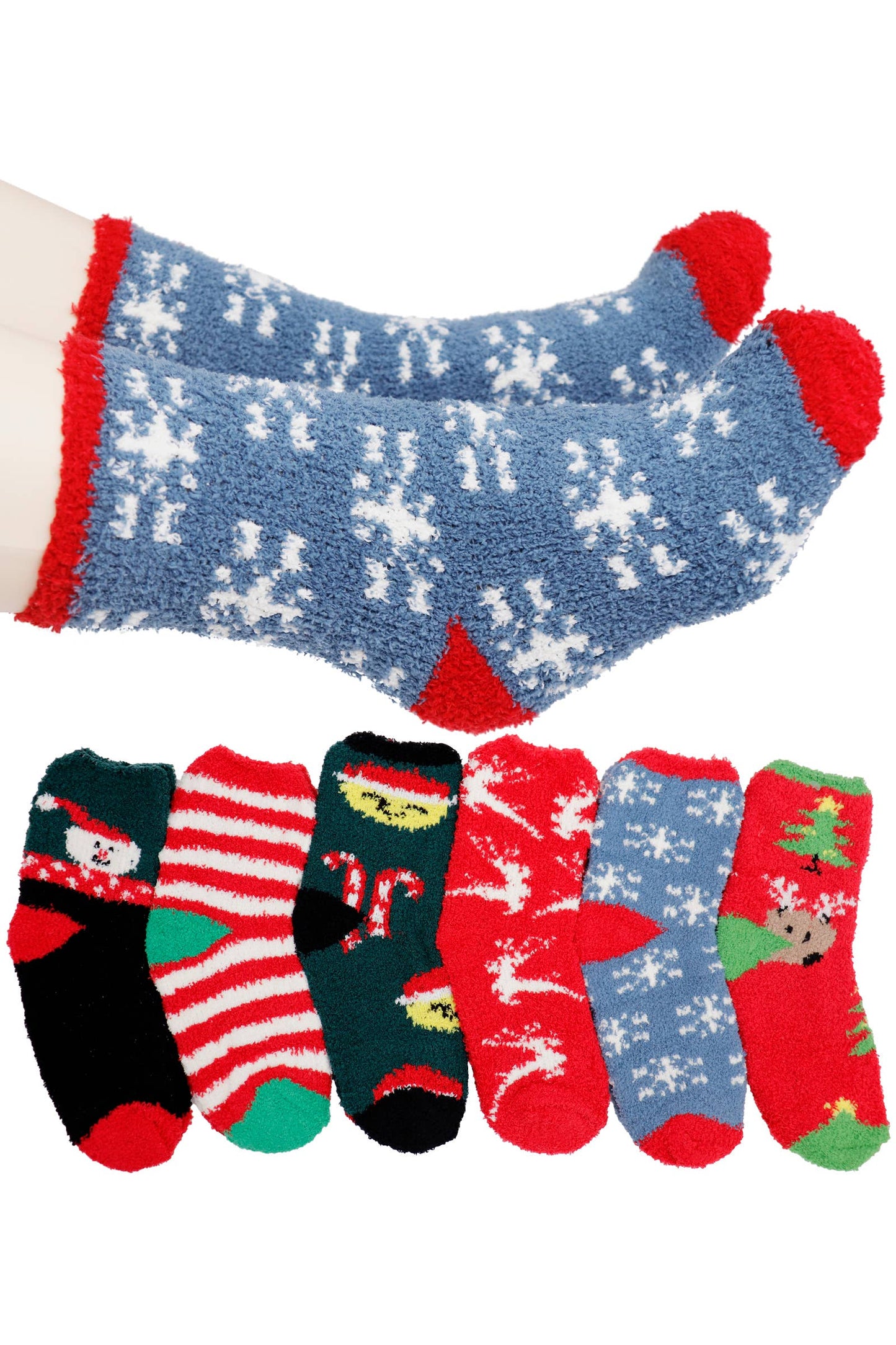 Christmas Festive Fuzzy Mid-Crew Socks