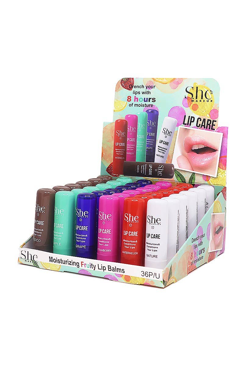 Makeup She LC01 Lip Care Moisturizing Fruity Lip Balms -