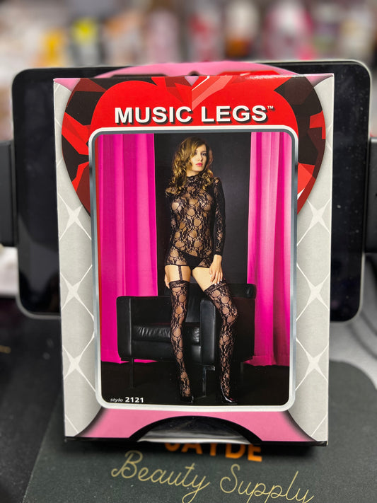 SKY BUSTIER STOCKING SET-LACE TURTLE NECK LONG SLEEVE