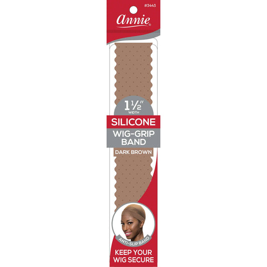 Annie Silicone Wig Grip Head Band Translucent Dark Brown