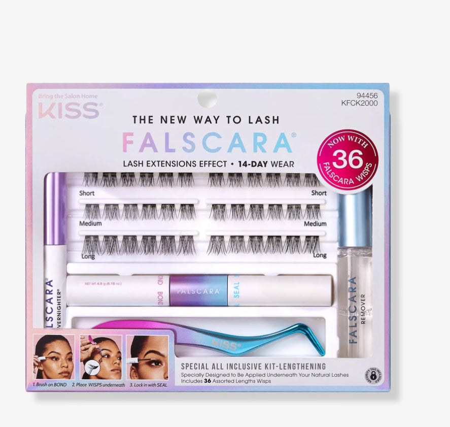 Falscara Special Edition Starter Kit, Lash Clusters, Lengthening Wisps