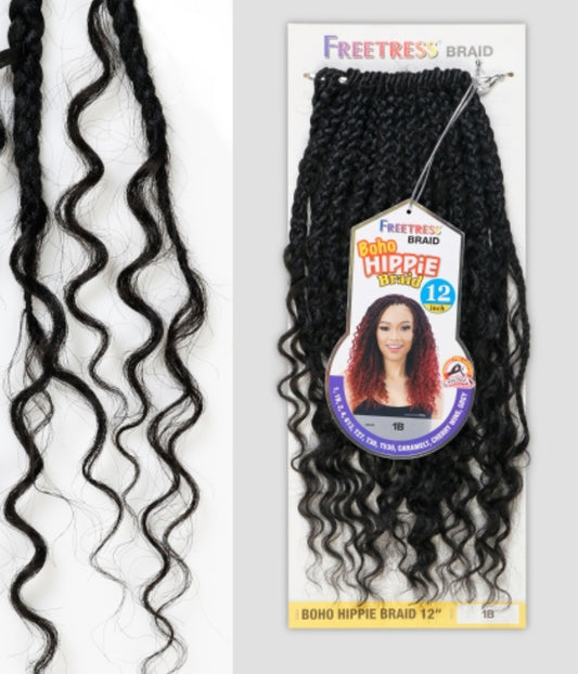 FreeTress Crochet Braids Boho Hippie Braid 12" _Grey