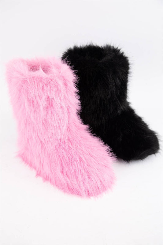 MELANIE-21A MID-CALF FURRY YETI BOOTS