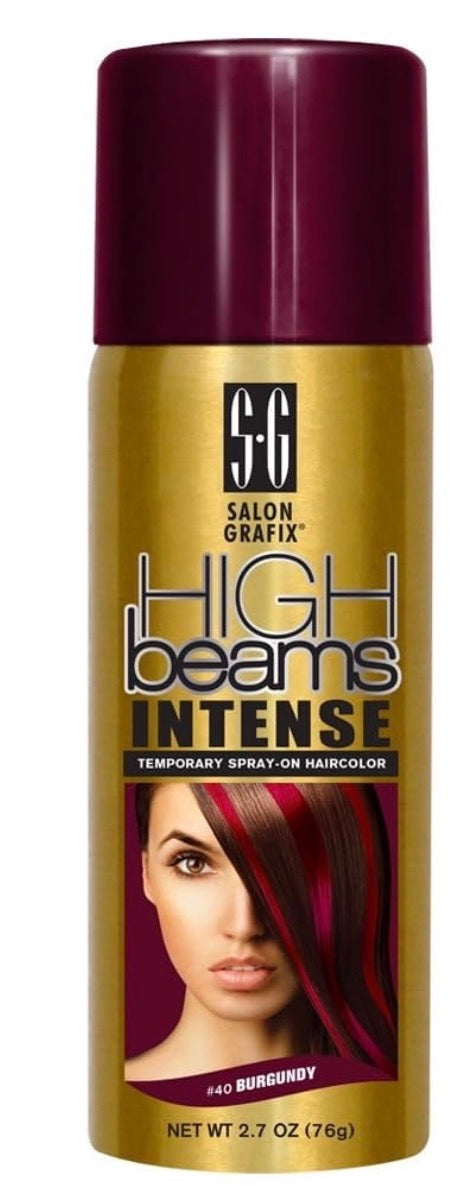 Salon Grafix High Beams Intense Temporary Spray On Hair Color, 40 Burgundy, 2.7 oz