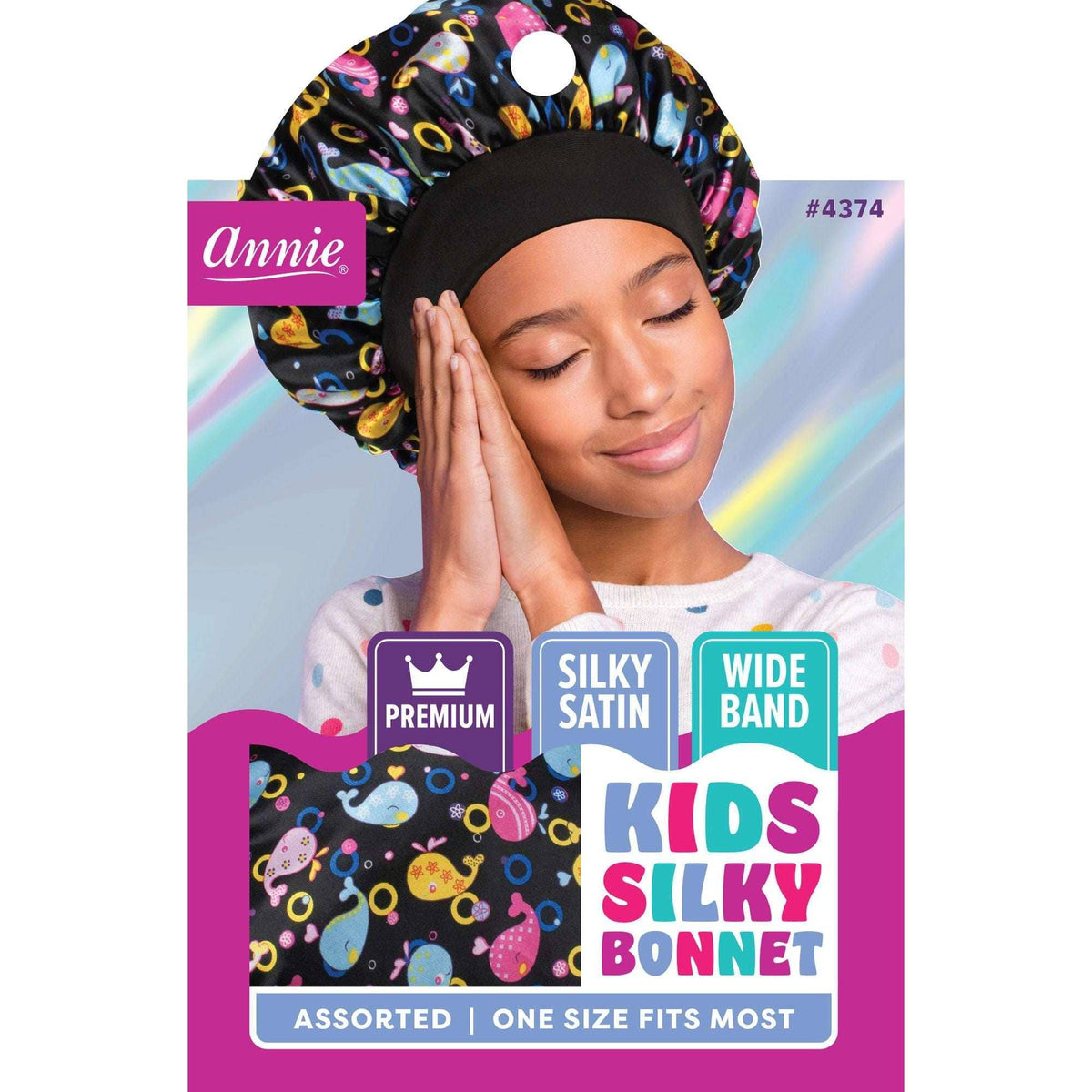 Annie Premium Kid's Silky Wide Edge Bonnet Dual Layer Asst