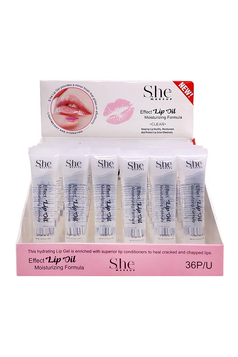 SHE LG07C Vitamin E Clear Lip Oil Gloss -