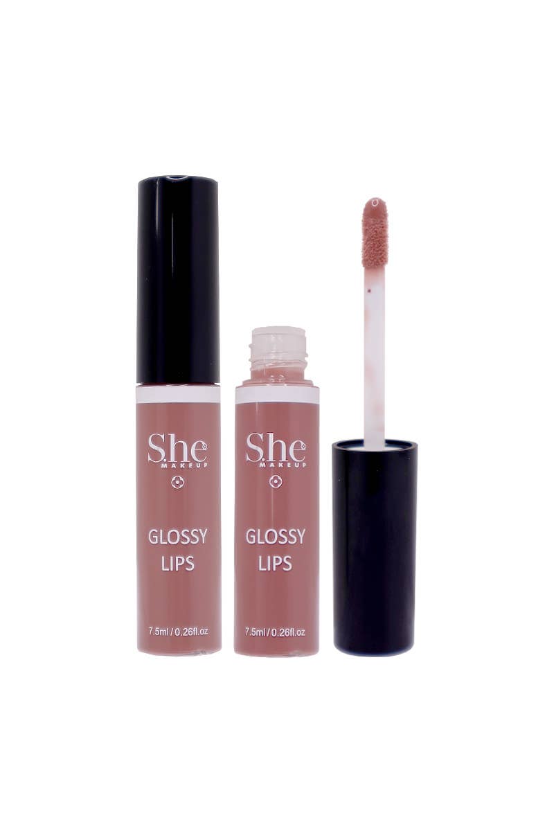 SHE LG06 Nudes Glossy Lips Lip Gloss - 36 pcs