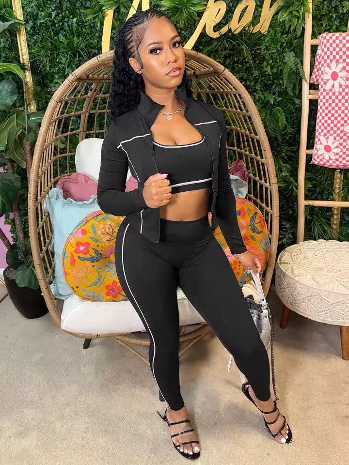 FASHION 3-Piece Activewear Set – Sports Bra, Leggings & Zip Jacket MB5038-clothes