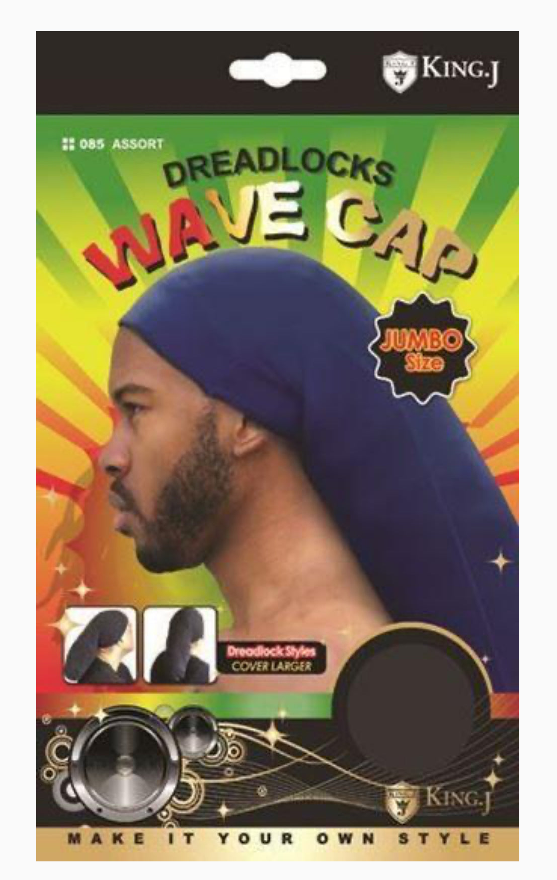 DREADLOCKS WAVE CAP JUMBO SIZE