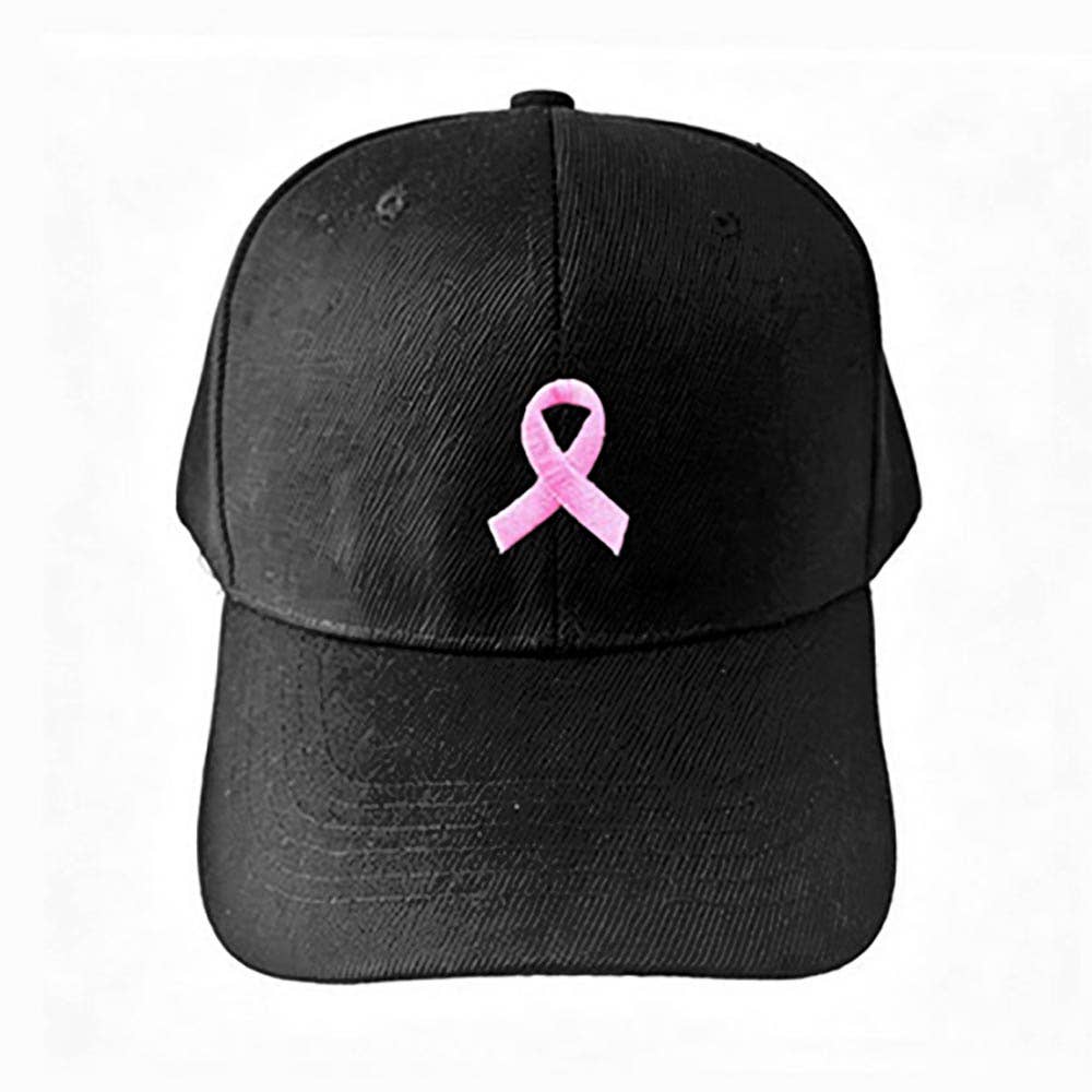 Pink Ribbon Awareness Embroidered Baseball Cap