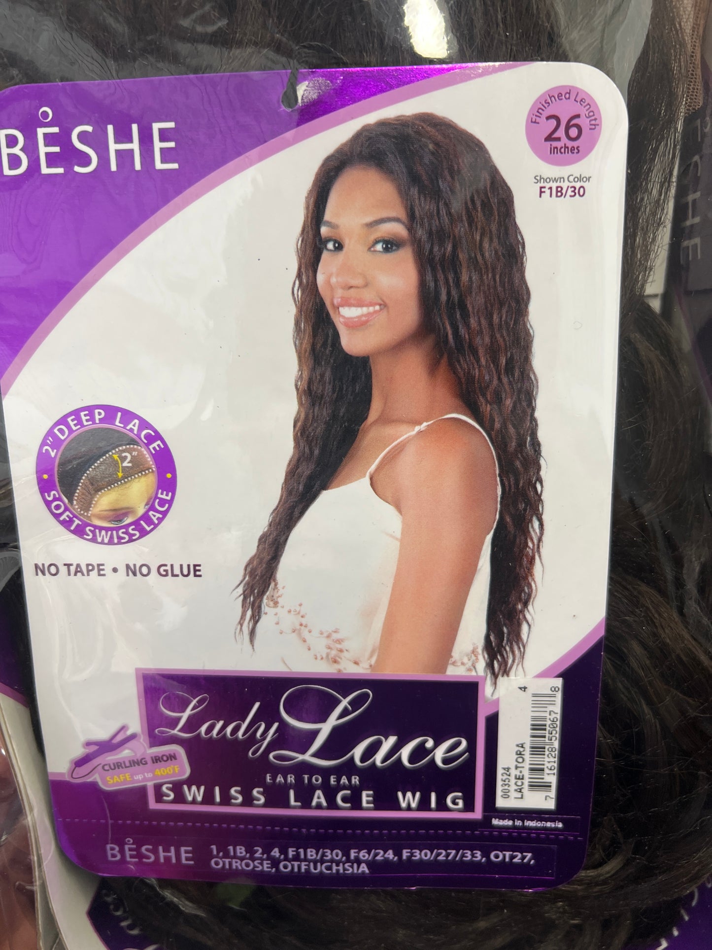 Lady lace Swiss lace wig ear to ear 26”