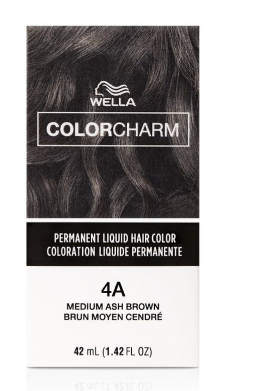 Wella 4A Medium Ash Brown Permanent Liquid Hair Color