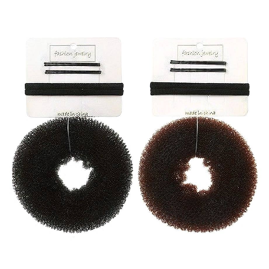 Pack Donut Hair Band Pin Set