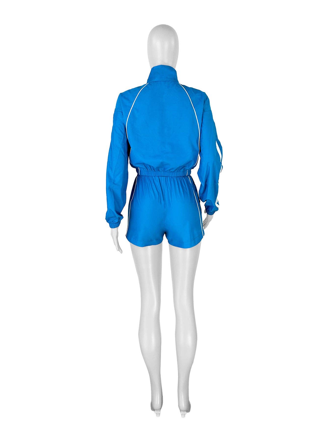 FASHION Two-Piece Track Shorts and Cropped Zip-Up Jacket Set 5020LY-clothes