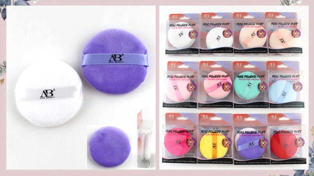 ROUND MAKEUP POWDER PUFF