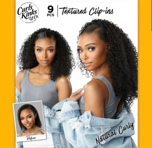 Sensationnel Textured Clip-Ins Weave Curls Kinks N Co Move Maker 14"