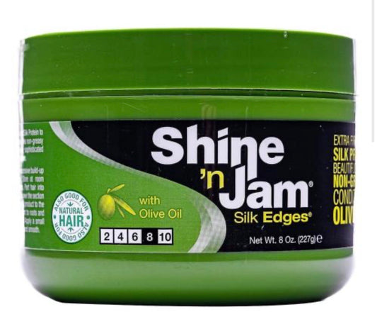 Ampro Shine 'n Jam Silk Edges Olive Oil Gel