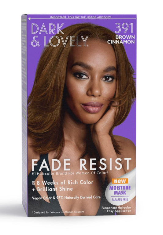 Dark & Lovely Fade Resist Permanent Hair Color, 391 Brown Cinnamon