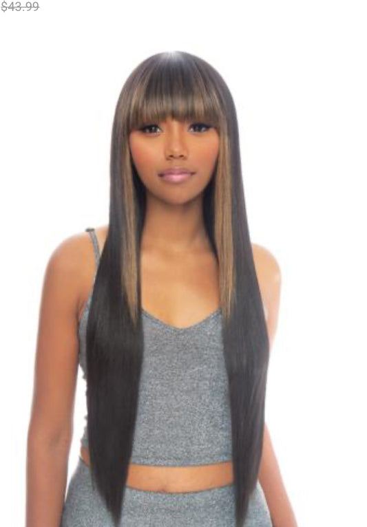 The Wig Human Hair Blend Wig HH-Straight
