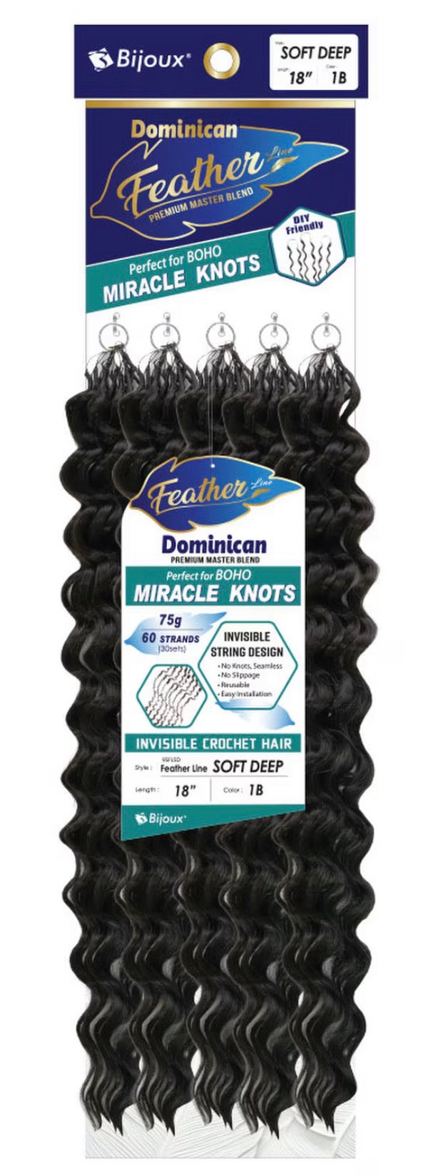 Bijoux Hh Dominican Feather LINE Soft Deep 14″