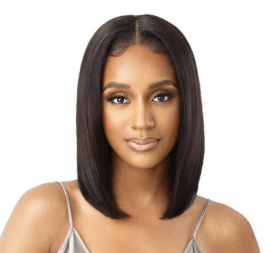 My Tresses Black Label Premium Unprocessed Human Hair 13X4 HD Lace Frontal Wig HH-Virgin Straight 14"