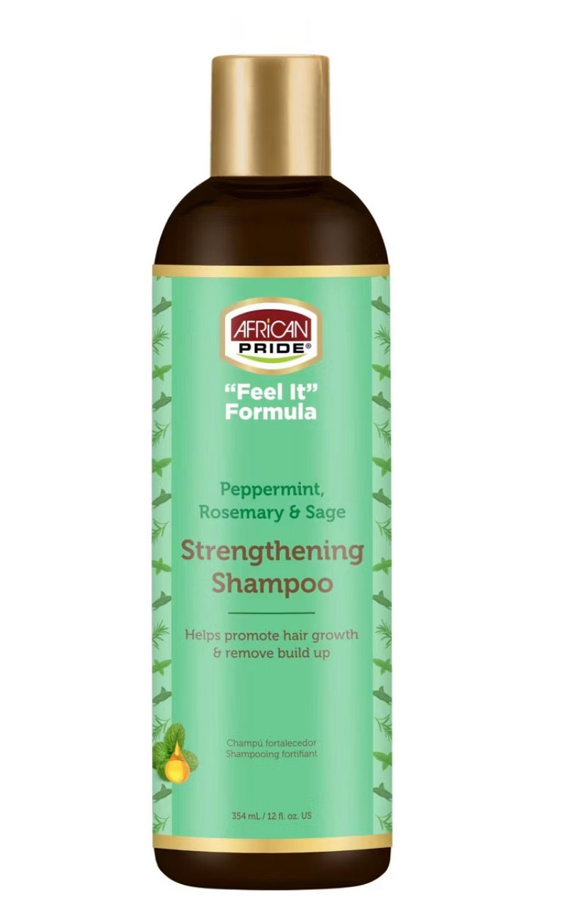 African Pride Feel It Formula Strengthening Shampoo - 12 fl oz