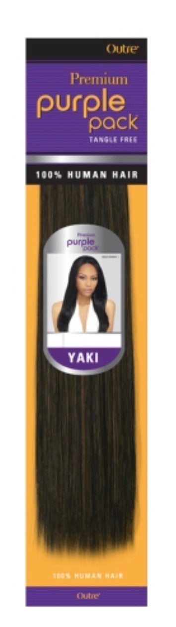 Outre Human Hair Weave Premium Purple Pack Yaki 14”