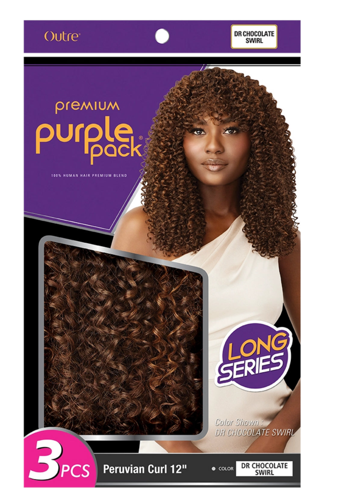 HH PURPLE PACK 3PCS LONG - PERUVIAN CURL 12"