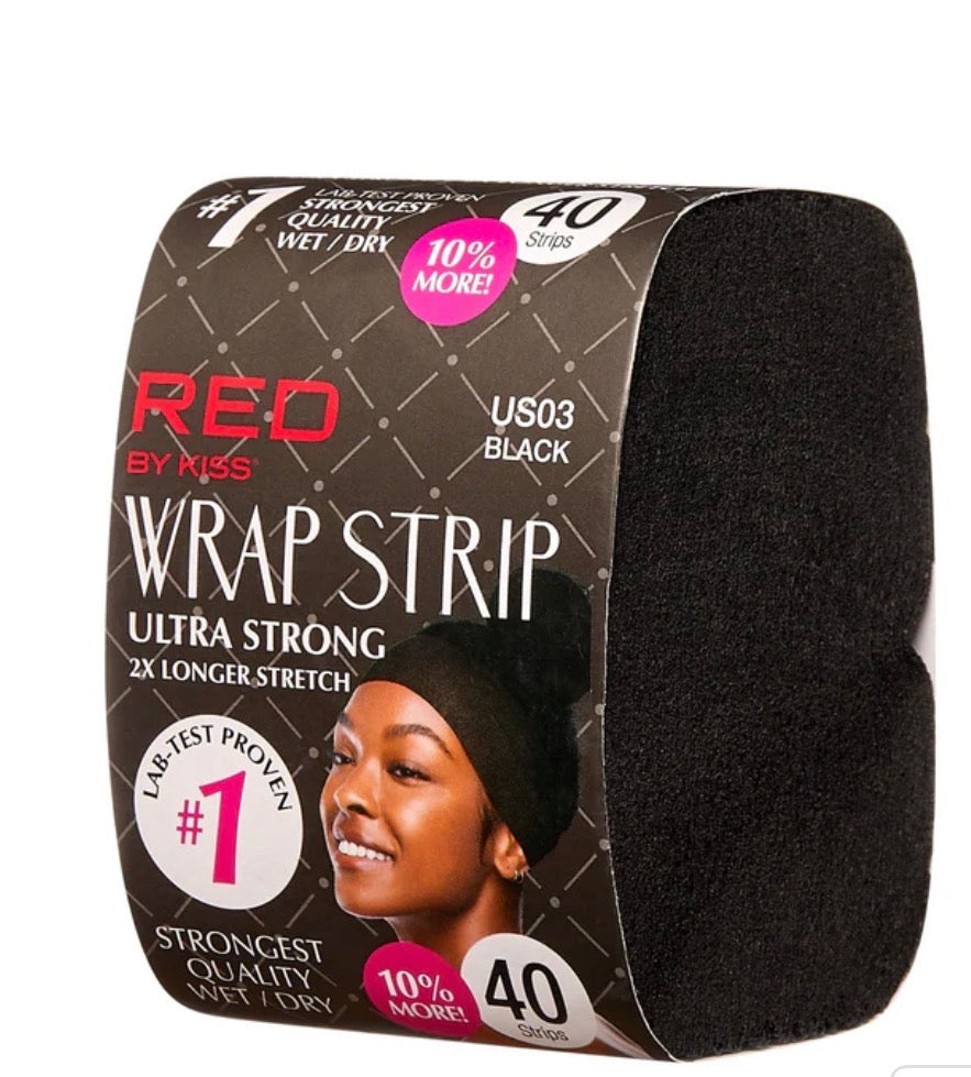 RED BY KISS WRAP STRIPS BLACK 2.5" 40 STRIPS #US03J