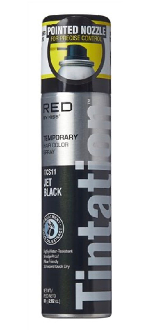 Kiss Tintation Temporary Color Spray Jet Black 6 oz