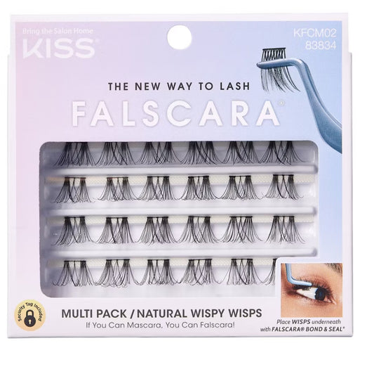KISS Products Falscara Lash Extension Kit - Natural Wispy Wisps - 30ct
