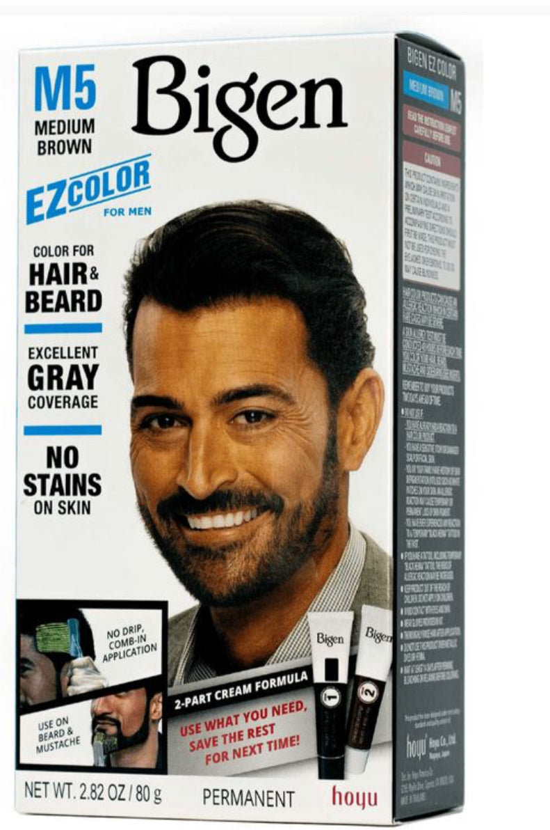Men's EZ Permanent Hair Color M5 Medium Brown