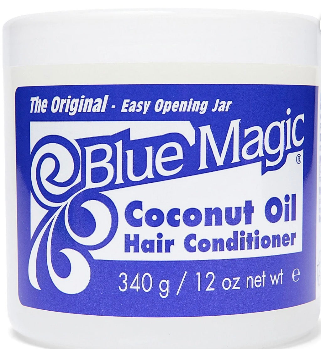 Blue Magic Coconut Oil Conditioner, 12 oz., Dry Hair Type, Repair Split Ends, Moisturizing, Jar