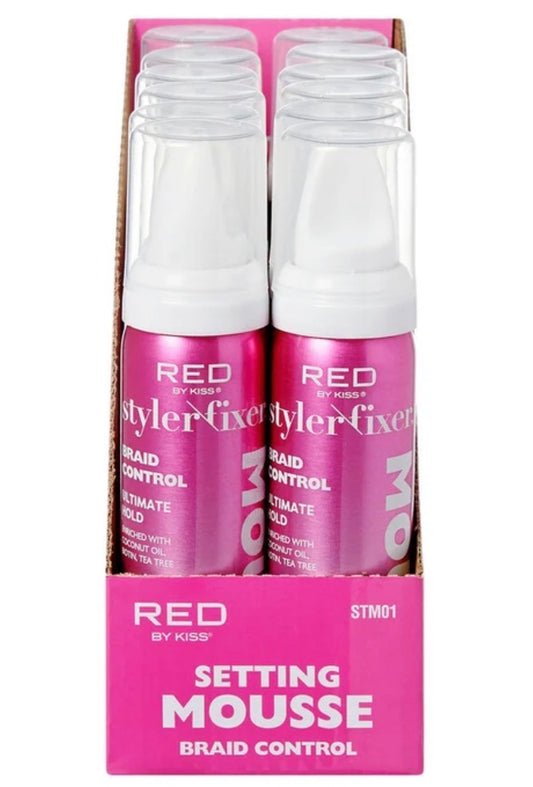 RED BY KISS STYLER FIXER BRAID CONTROL SETTING MOUSSE