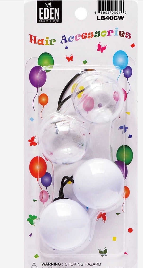 2 BALL / 40MM BALL PONYTAIL HOLDERS up