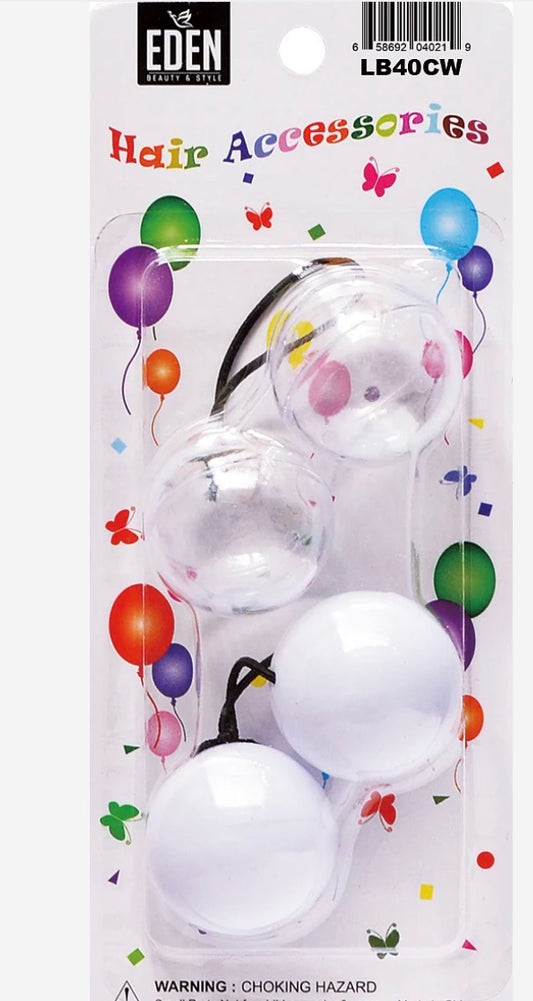 2 BALL / 40MM BALL PONYTAIL HOLDERS up