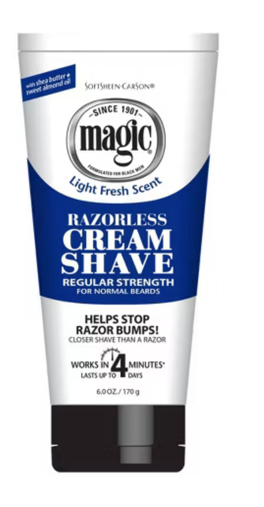 Magic razor less shave cream