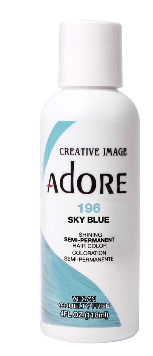 Creative Images Systems Adore Semi-Permanent Haircolor, [196] Sky Blue 4 oz