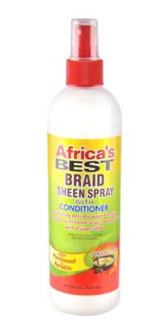 Africa's Best Braid Sheen Spray with Conditioner 12oz/ 355ml