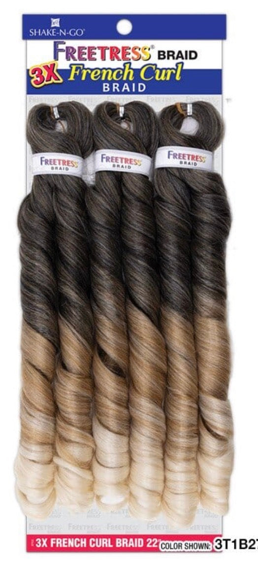 FREETRESS 3X FRENCH CURL BRAID 22"