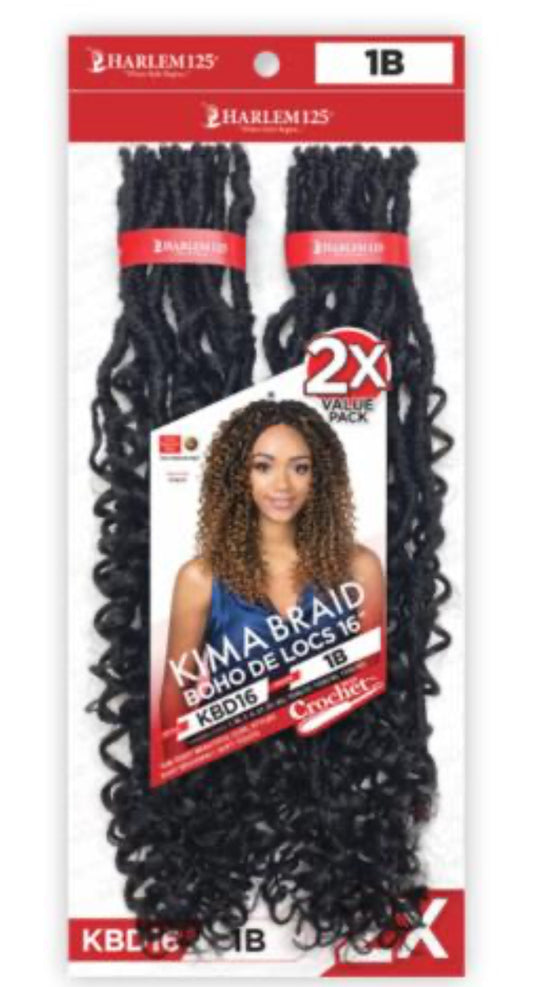 Harlem125 Crochet Braids Kima 2X Boho De Locs 16"