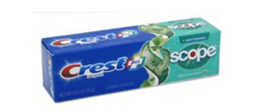 Crest toothpaste plus scope