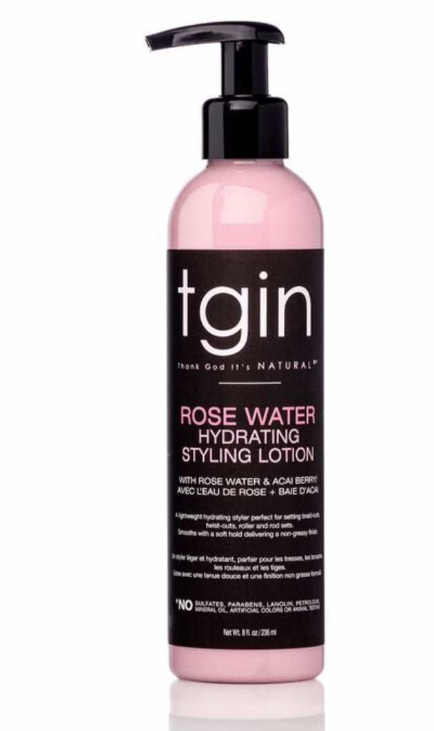 TGIN Rose Water Hydrating Styling Lotion