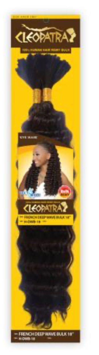 Eve Hair Cleopatra Remy Virgin Human Hair Braids French Deep Wave Bulk