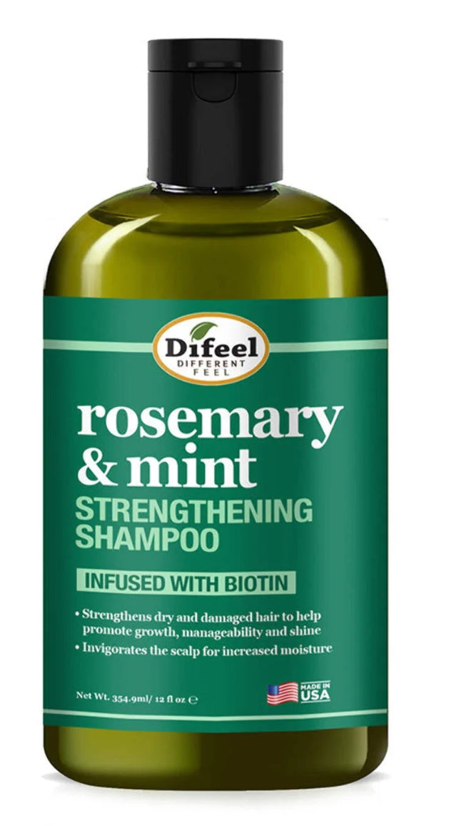 Difeel Rosemary and Mint Hair Strengthening Shampoo with Biotin